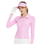 BLKTEE開襟長袖外套(玫紅)