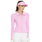 BLKTEE開襟長袖外套(玫紅)