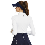 BLKTEE同色拼接長袖上衣(白)