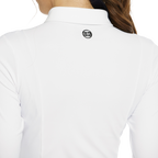 BLKTEE同色拼接長袖上衣(白)