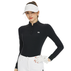 BLKTEE小立領長袖上衣(黑)