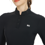 BLKTEE小立領長袖上衣(黑)