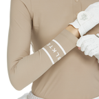 Baju lengan panjang berkolar berus (khaki)
