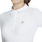 BLKTEE翻領磨毛長袖上衣(白)