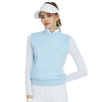 Vest Lengan Panjang Pinggang Berkolar Berdiri BLKTEE (Biru Muda)