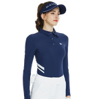 Baju Lengan Panjang Pinggang Berkolar BLKTEE (Biru Diraja)