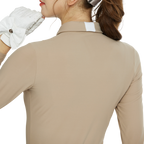 Baju Lengan Panjang Berkolar Pinggang Pas BLKTEE (Khaki)