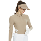 Baju Lengan Panjang Berkolar Pinggang Pas BLKTEE (Khaki)