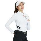 Baju Lengan Panjang Berkolar Pinggang Pas BLKTEE (Putih)