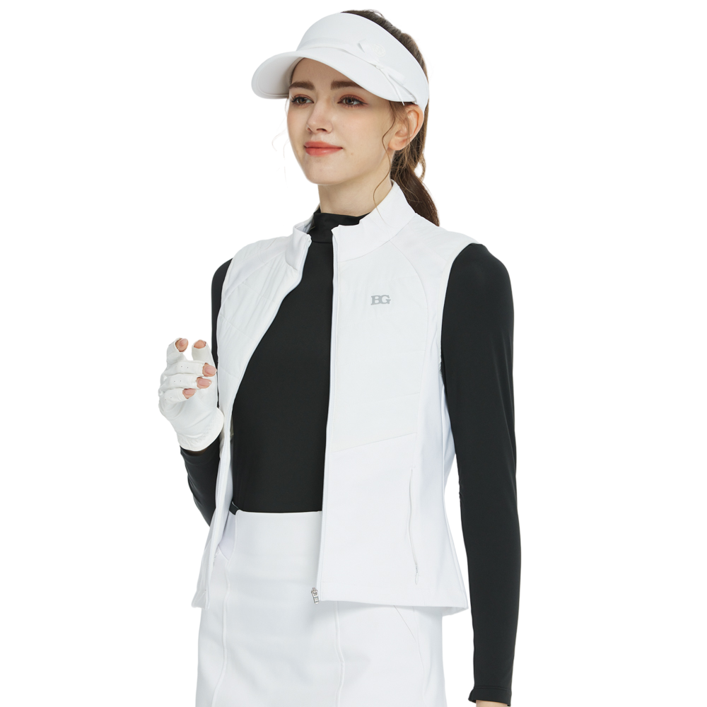 BLKTEE高爾夫羽絨無袖背心(白)