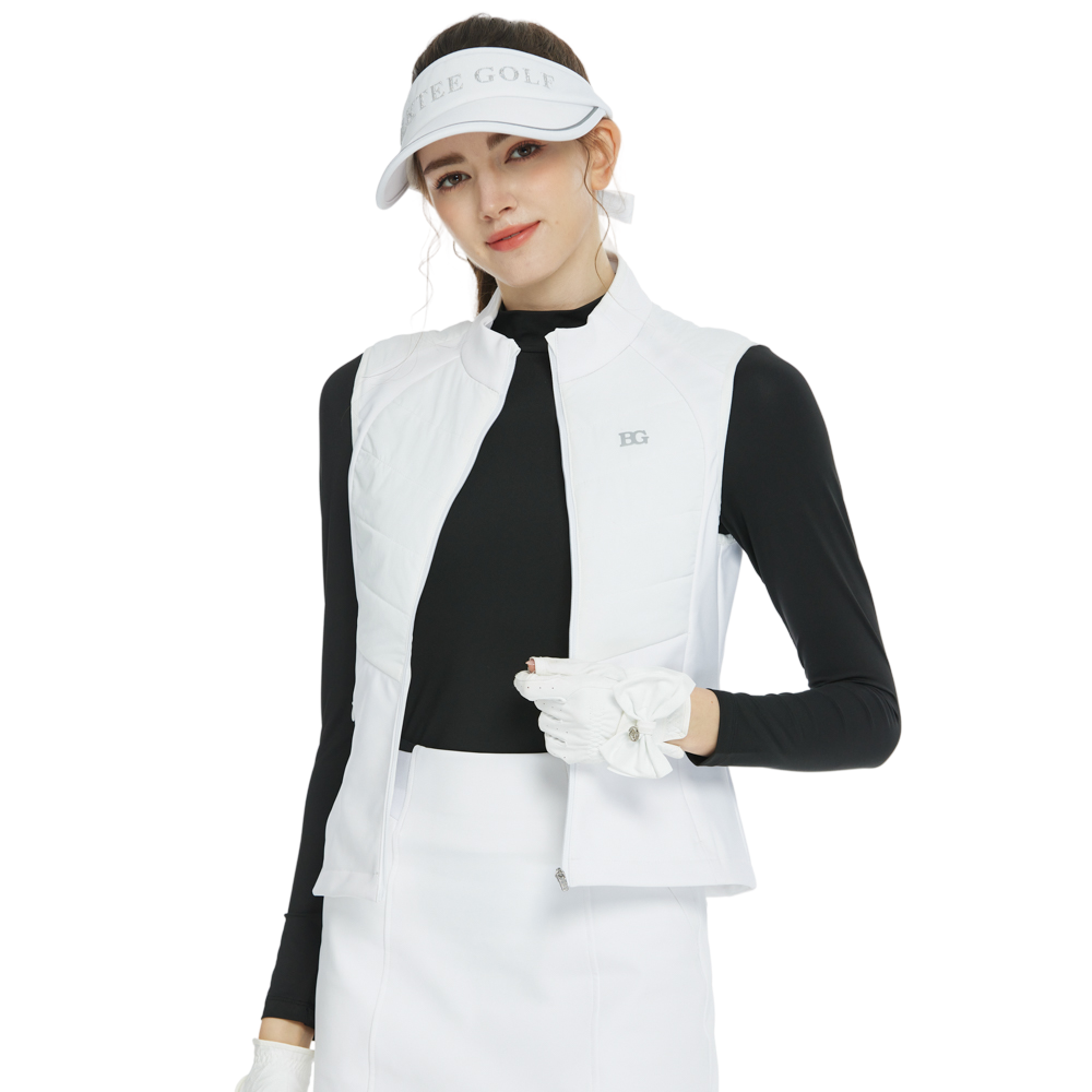 BLKTEE高爾夫羽絨無袖背心(白)