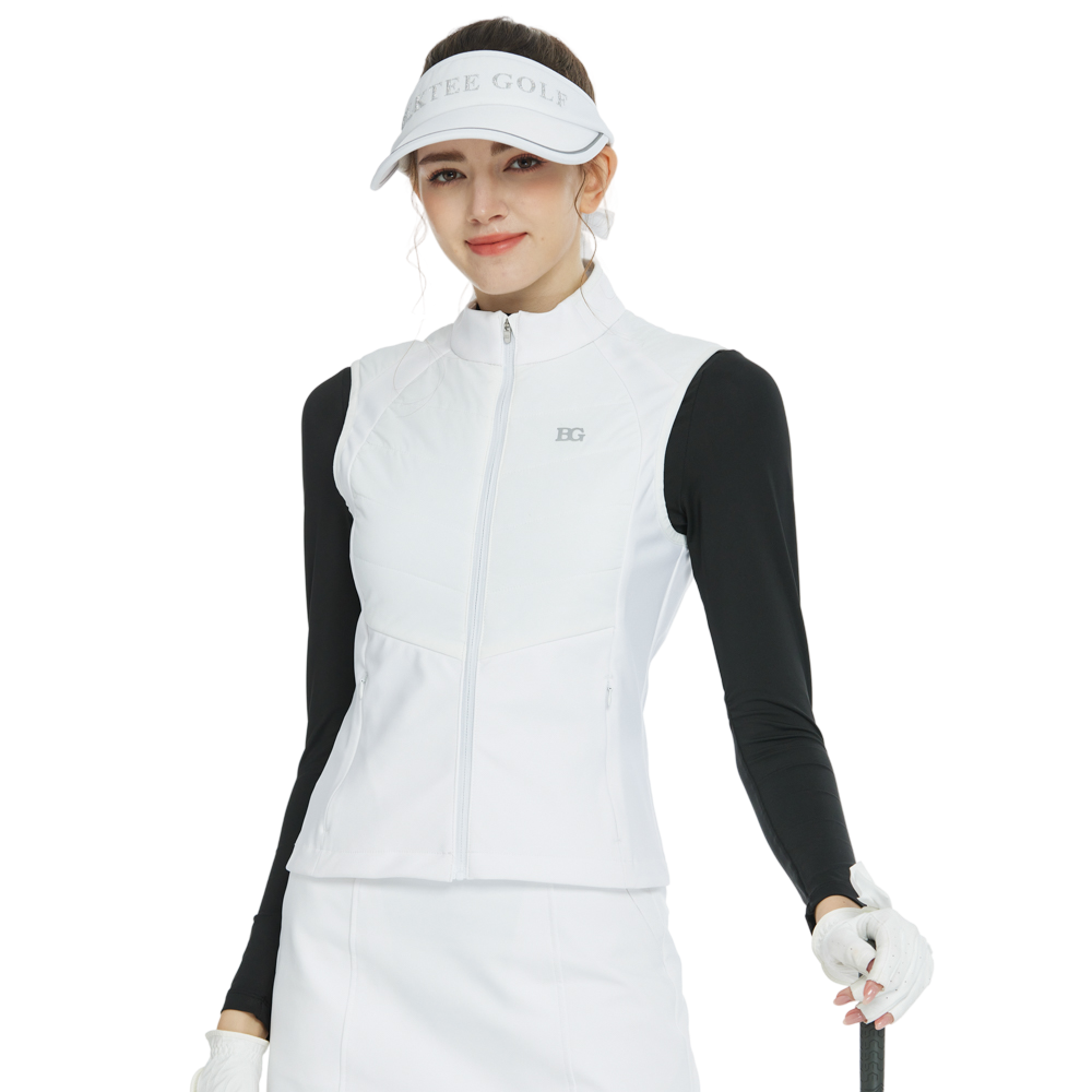 BLKTEE高爾夫羽絨無袖背心(白)