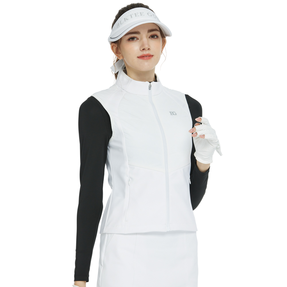 BLKTEE高爾夫羽絨無袖背心(白)