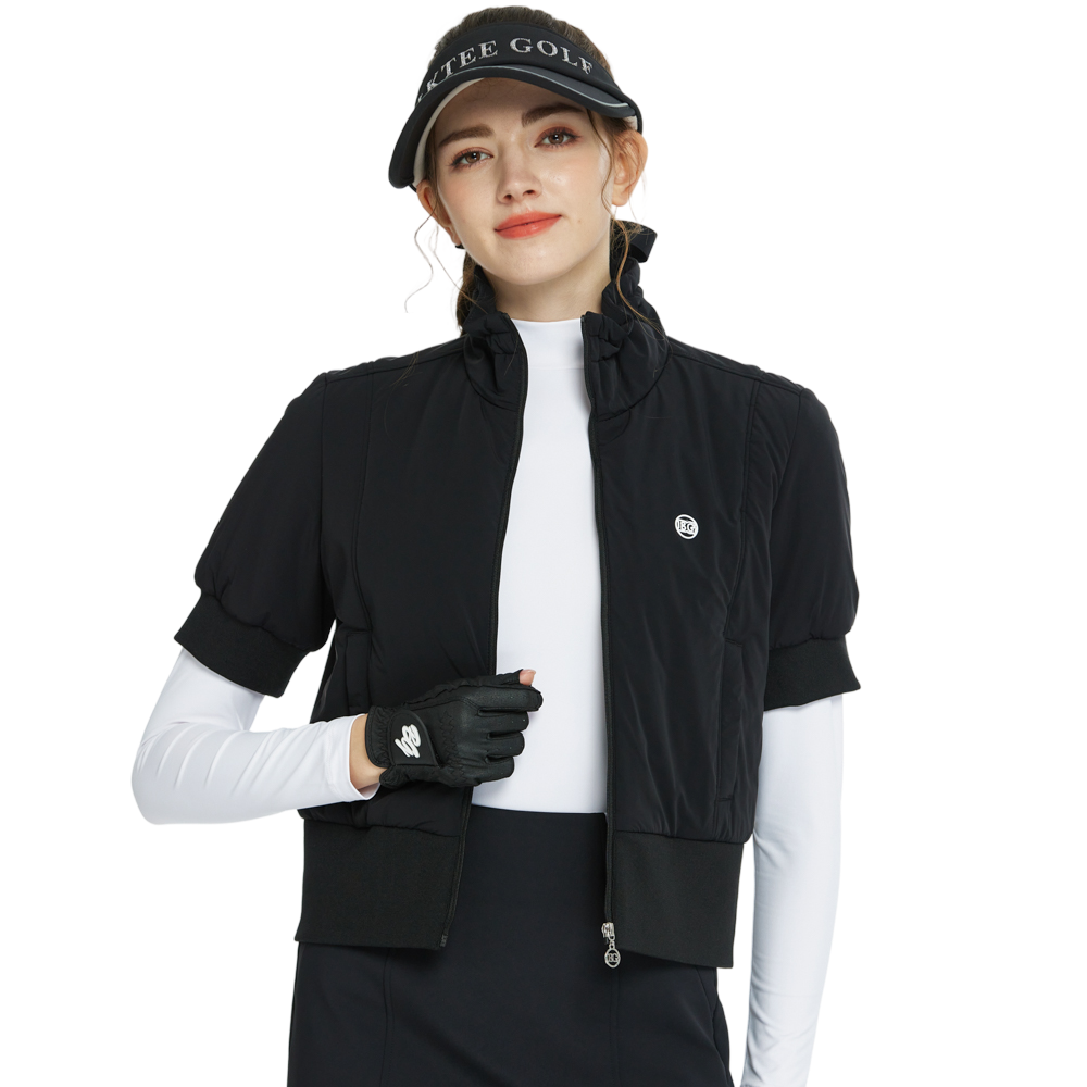 BLKTEE高爾夫羽絨短袖外套(黑)