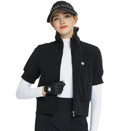 BLKTEE高爾夫羽絨短袖外套(黑)