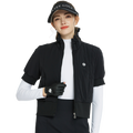 Jaket golf bulu angsa lengan pendek (hitam)