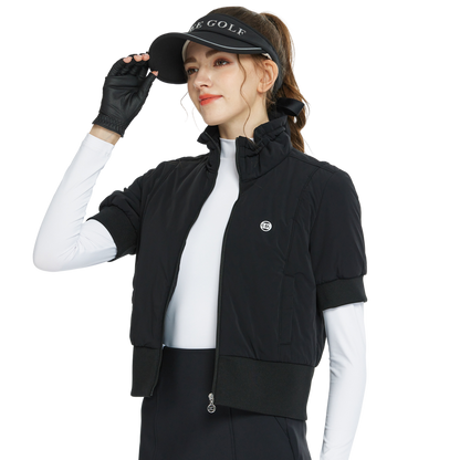 BLKTEE高爾夫羽絨短袖外套(黑)