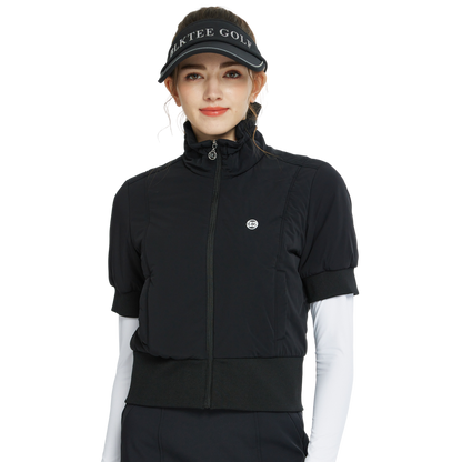 BLKTEE高爾夫羽絨短袖外套(黑)