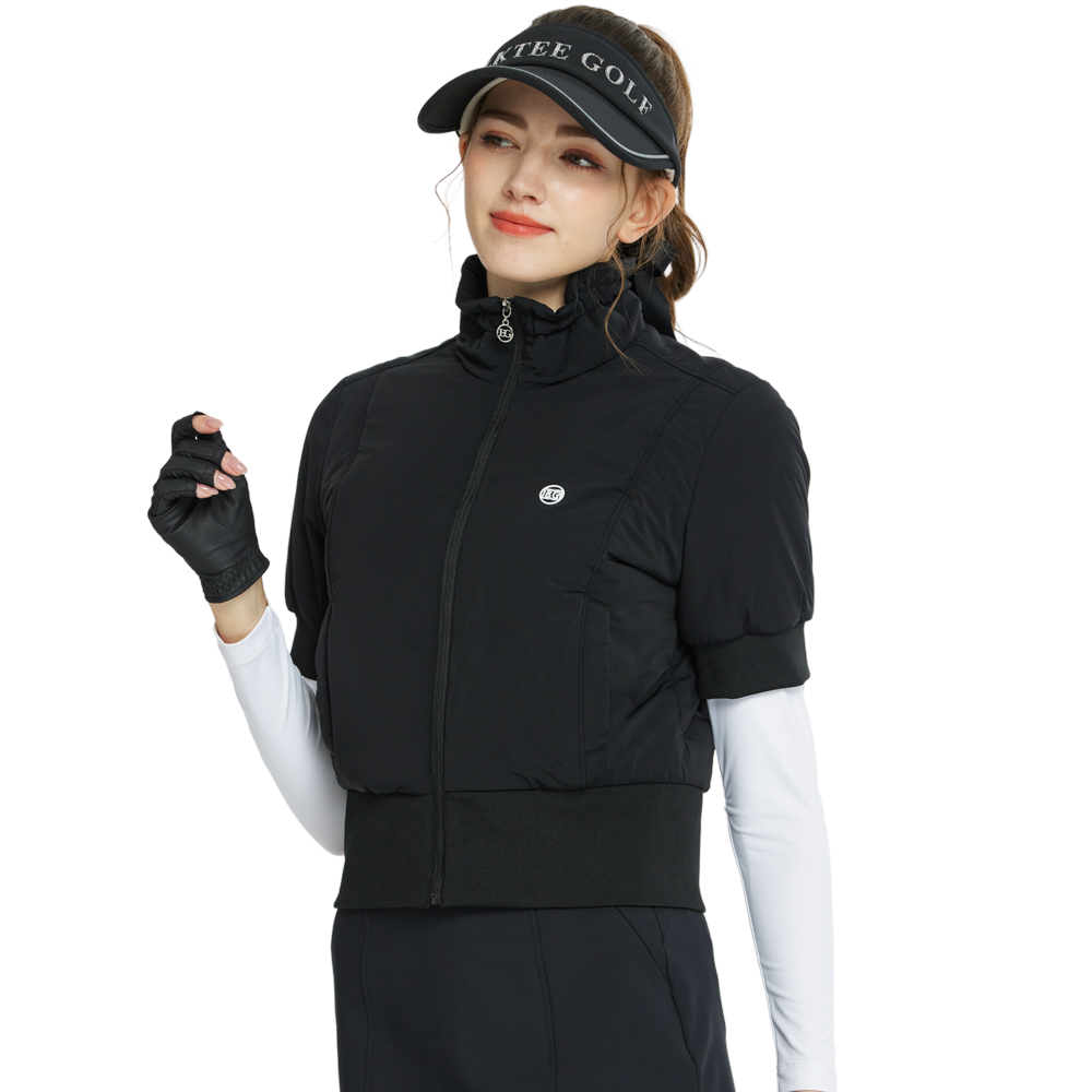 BLKTEE高爾夫羽絨短袖外套(黑)