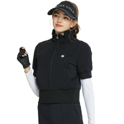 BLKTEE高爾夫羽絨短袖外套(黑)