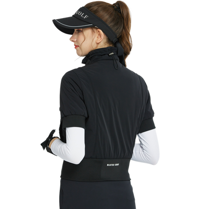 BLKTEE高爾夫羽絨短袖外套(黑)