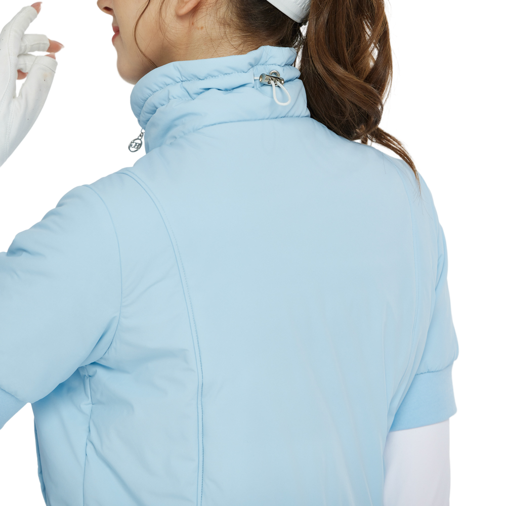 BLKTEE Golf Down Short-Sleeve Jacket (Light Blue)