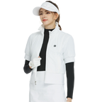 BLKTEE高爾夫羽絨短袖外套(白)