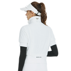 Jaket golf bulu angsa lengan pendek (putih)
