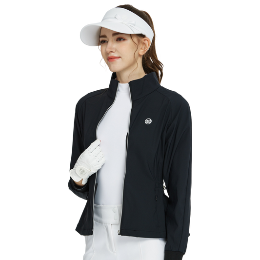 BLKTEE高爾夫防風防潑水長袖外套(黑)