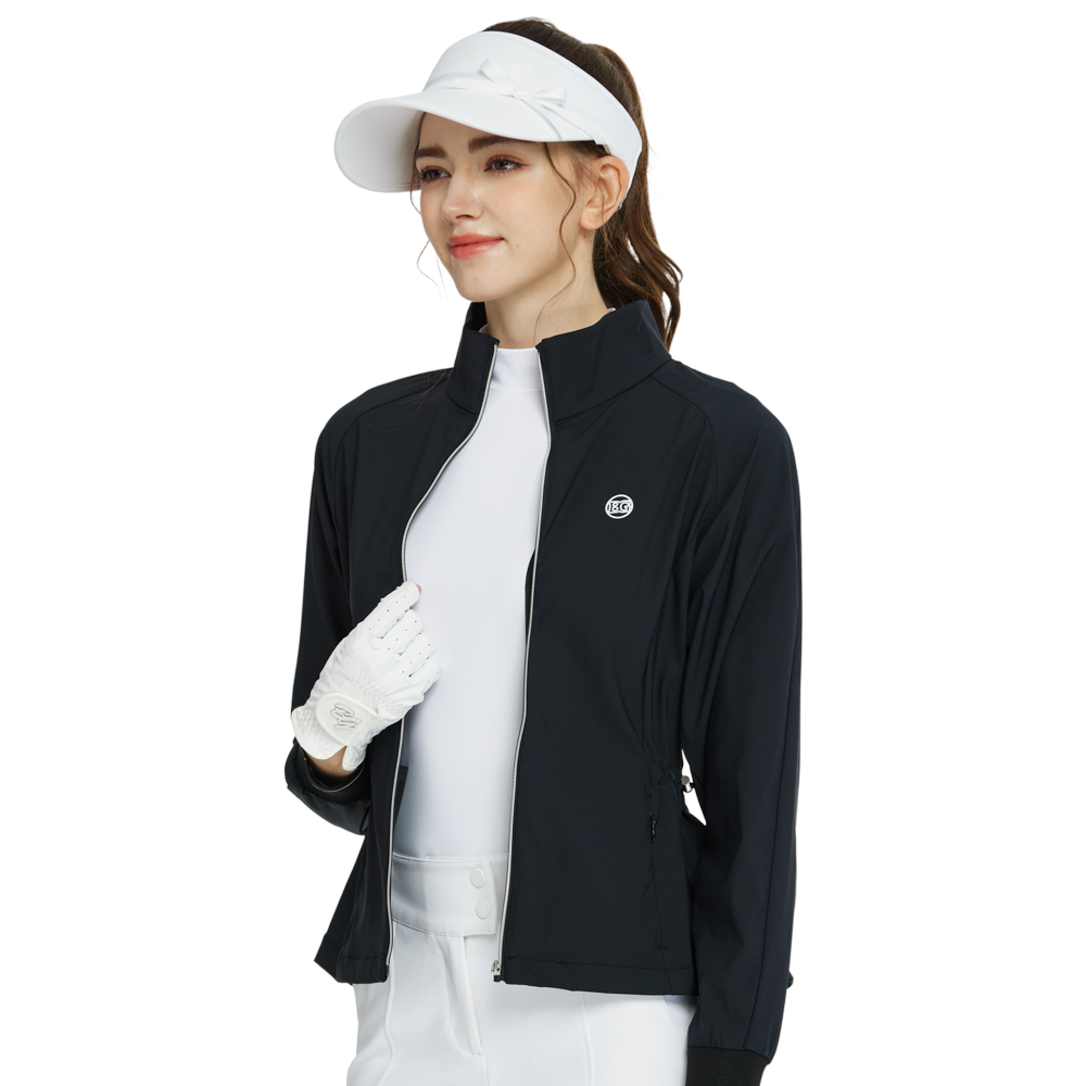 高爾夫防風防潑水長袖外套(黑)