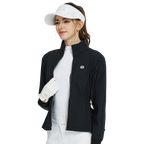 高爾夫防風防潑水長袖外套(黑)