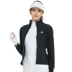 高爾夫防風防潑水長袖外套(黑)