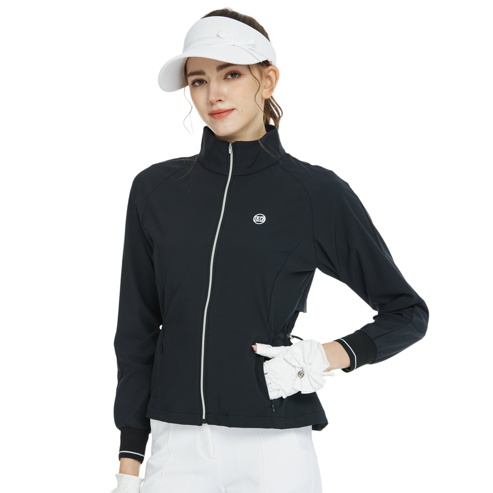 BLKTEE高爾夫防風防潑水長袖外套(黑)