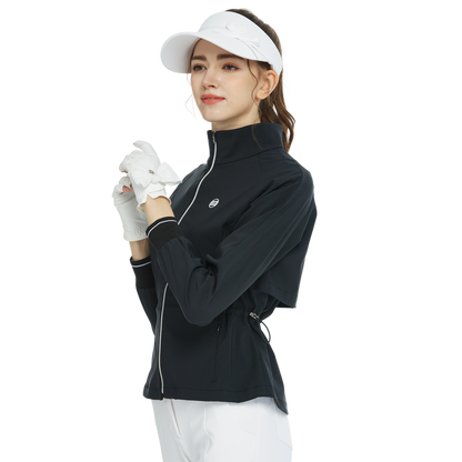 BLKTEE高爾夫防風防潑水長袖外套(黑)