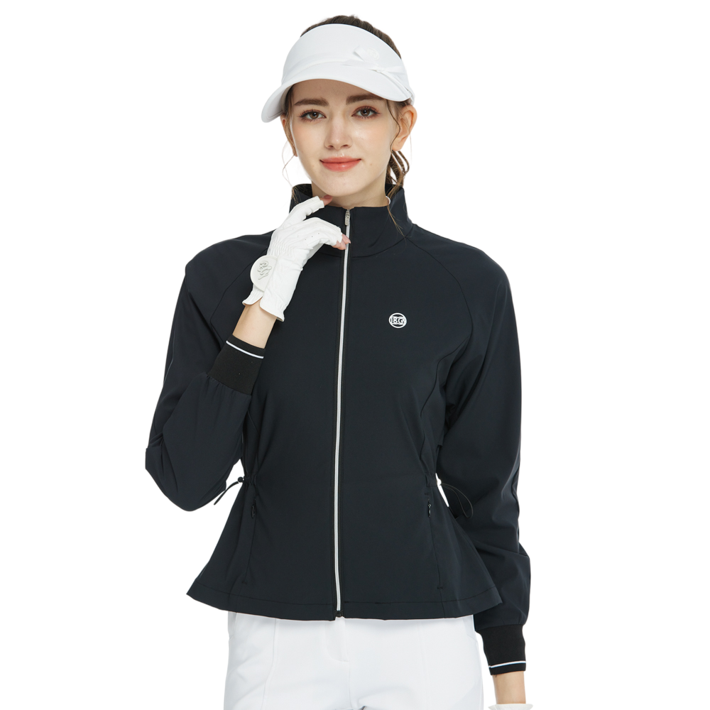 高爾夫防風防潑水長袖外套(黑)