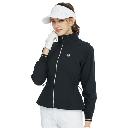 BLKTEE高爾夫防風防潑水長袖外套(黑)