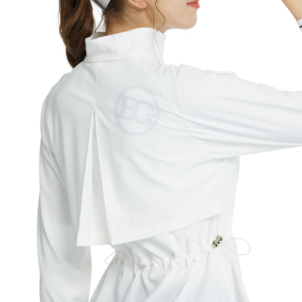 BLKTEE Golf Windproof and Water-Repellent Long-Sleeved Jacket (White)