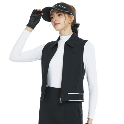 BLKTEE短裝雙層背心(黑)