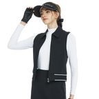 Short-sleeved double-layered vest (black)