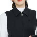 Short-sleeved double-layered vest (black)