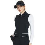 Short-sleeved double-layered vest (black)