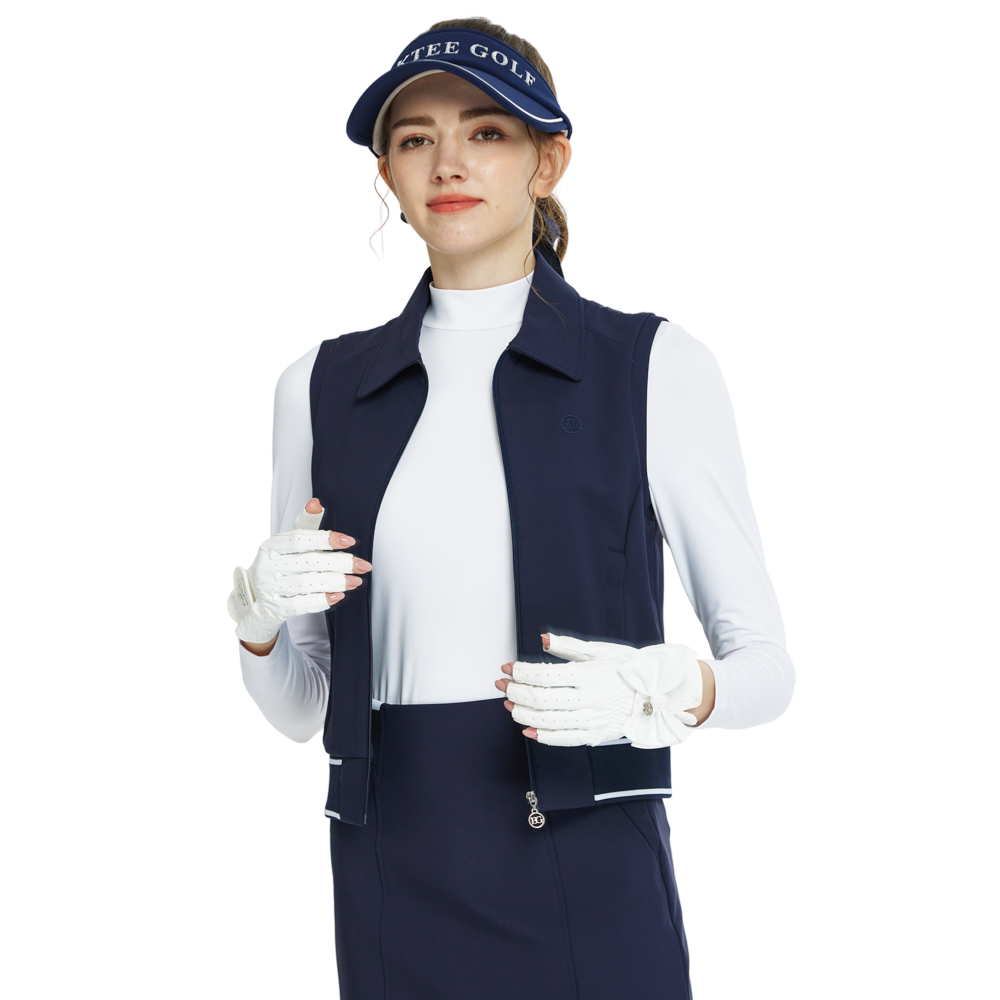 Vest berlapis dua lengan pendek (biru diraja)