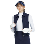 Vest berlapis dua lengan pendek (biru diraja)