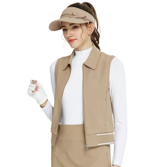 BLKTEE短裝雙層背心(卡其)