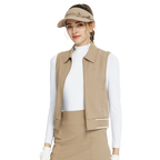 Vest berlapis dua lengan pendek (khaki)