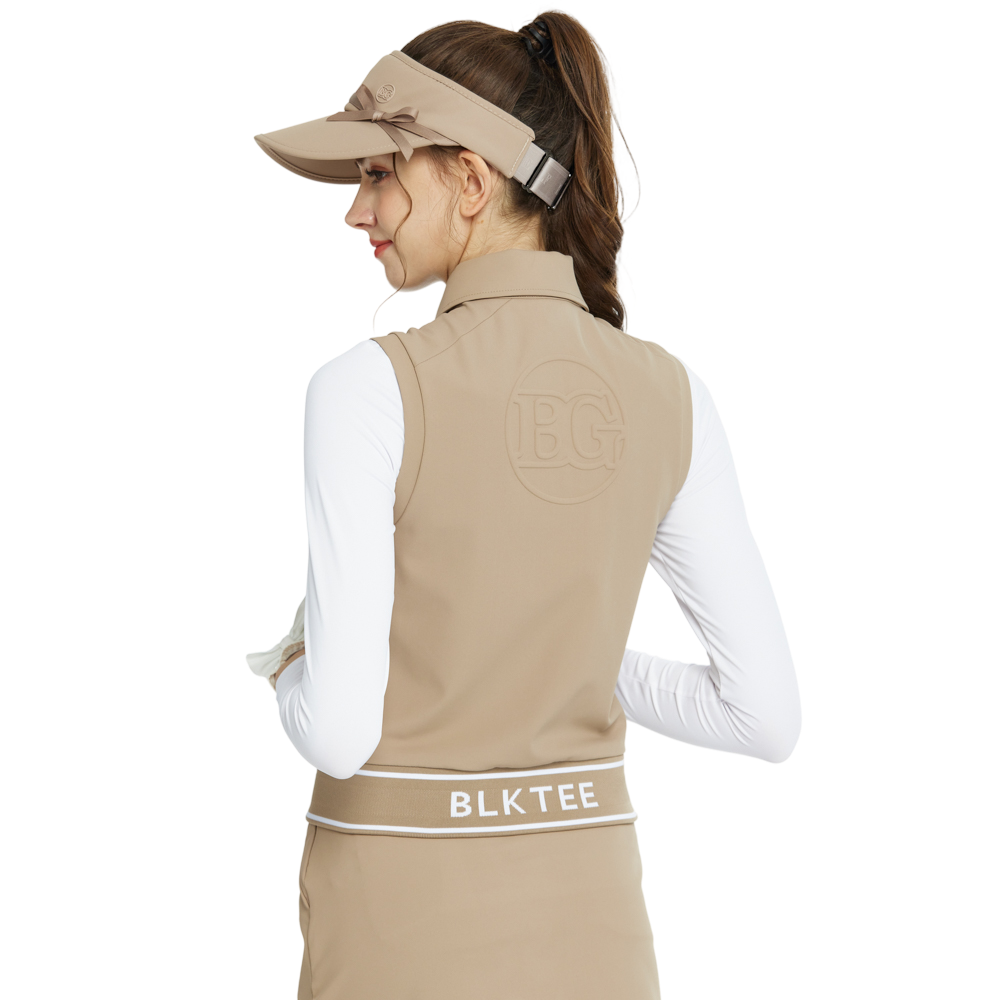 Vest berlapis dua lengan pendek (khaki)