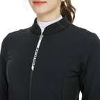 Jaket hangat berus dan berkuilt (hitam)