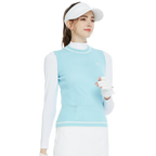 Golf knit crew neck vest (light blue)
