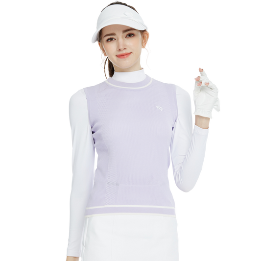 BLKTEE高爾夫針織圓領背心(香芋紫)