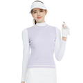 Golf knit crew neck vest (taro purple)